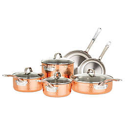 Viking® Copper Clad 3-Ply 10-Piece Hammered Cookware Set