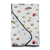 Loulou Lollipop&reg; Happy Trucks Muslin Quilt in White
