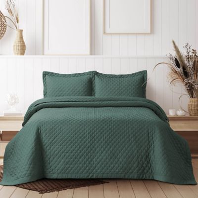 King Steel Grey Tribeca Living CAPRIQUIKIST Velvet Oversized Quilt Set King Steel Grey Tribeca Living CAPRIQUIKIST Velvet Oversized Quilt Set