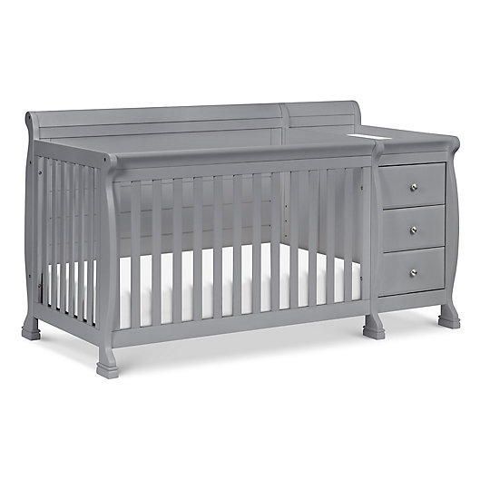 Alternate image 1 for Kalani 4-in-1 Convertible Crib & Changer in Gray