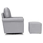Alternate image 3 for Maya Swivel Glider and Ottoman in Misty Grey