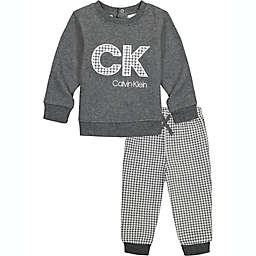 Calvin Klein® 2-Piece Jogger Set in Heather Grey