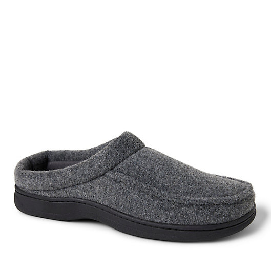 Alternate image 1 for Cozy Mountain™ Men's Faux Wool Moc Toe Plaid Clog Slippers