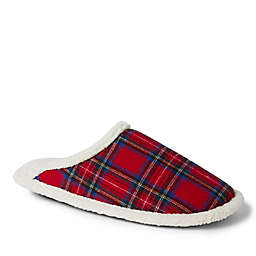 Bee & Willow™ Adult Sherpa-Trimmed Slippers in Red Plaid