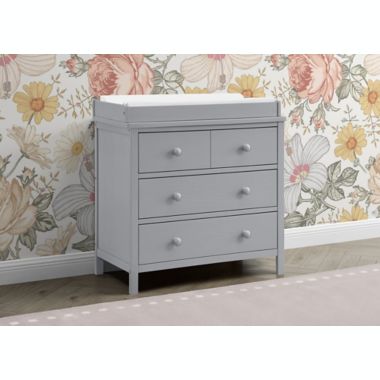 Delta Children Sweet Beginnings 3-Drawer Dresser in Grey. View a larger version of this product image.