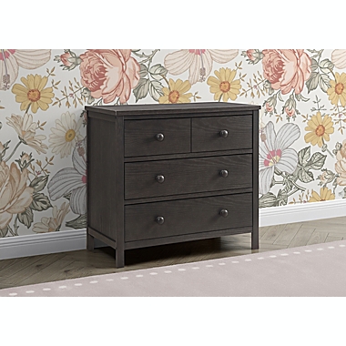 Delta Children Sweet Beginnings 3-Drawer Dresser in Stone Grey. View a larger version of this product image.
