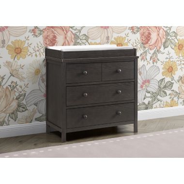Delta Children Sweet Beginnings 3-Drawer Dresser in Stone Grey. View a larger version of this product image.