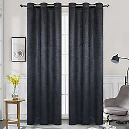 Rimon 84-Inch Grommet Room Darkening Window Curtain Panels (Set of 2)