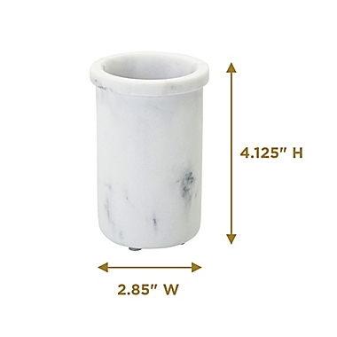 Everhome&trade; Faux Marble Tumbler in White. View a larger version of this product image.