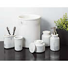 Alternate image 1 for Everhome&trade; Faux Marble Wastebasket in White