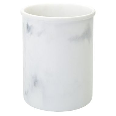 Everhome™ Faux Marble Wastebasket in White | Bed Bath & Beyond