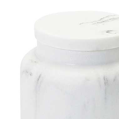 Everhome&trade; Faux Marble Tall Jar in White. View a larger version of this product image.