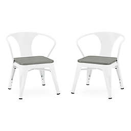 Delta Children® Bistro Arm Chairs in White/Grey (Set of 2)