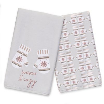Designs Direct Warm And Cozy Mittens Tea Towel Set