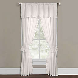 Smoothweave™ Ruffled Rod Pocket Window Curtain Panel with Tie Backs (Single)