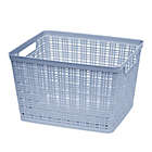 Alternate image 0 for Simply Essential&trade; Large Plastic Wicker Storage Basket in Zen Blue