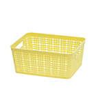 Alternate image 0 for Simply Essential&trade; Small Plastic Wicker Storage Basket in Limelight