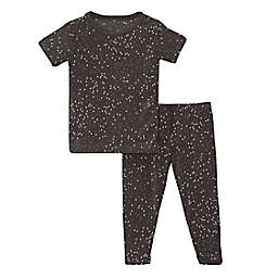 KicKee Pants® Size 12M 2-Piece Midnight Constellation Short Sleeve Pajama Set in Black