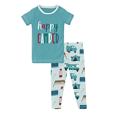 KicKee Pants&reg; Size 18M Camping Short Sleeve Pajama Set in Blue. View a larger version of this product image.