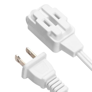 Globe Electric 15-Foot 3-Outlet Extension Cord in White. View a larger version of this product image.