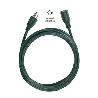 Globe Electric 15-Foot Outdoor Extension Cord in Green. View a larger version of this product image.