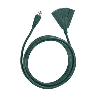 Globe Electric Fantail 25-Foot 3-Outlet Outdoor Extension Cord in Green. View a larger version of this product image.