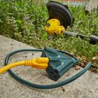 Alternate image 1 for Globe Electric Fantail 25-Foot 3-Outlet Outdoor Extension Cord in Green