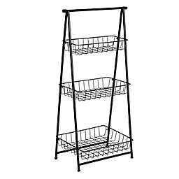 Honey-Can-Do® 3-Tier Folding Ladder Shelf in Black