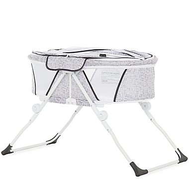 Dream On Me Karley Plus Portable Bassinet in Cool Grey. View a larger version of this product image.