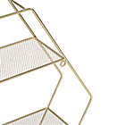 Alternate image 3 for Honey-Can-Do&reg; 4-Tier Hexagonal Decorative Metal Wall Shelf in Gold