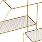 Alternate image 2 for Honey-Can-Do&reg; 4-Tier Hexagonal Decorative Metal Wall Shelf in Gold