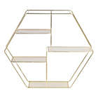 Alternate image 6 for Honey-Can-Do&reg; 4-Tier Hexagonal Decorative Metal Wall Shelf in Gold