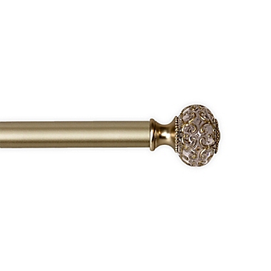 Rod Desyne Elsie 28 to 48-Inch Single Curtain Rod Set in Gold. View a larger version of this product image.