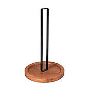 Our Table&trade; Wood and Metal Paper Towel Holder in Black