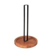 Our Table&trade; Wood and Metal Paper Towel Holder in Black
