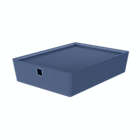 Alternate image 0 for Simply Essential&trade; Shallow Stackable Storage Box with Lid in True Navy