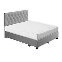 E-Rest Sarama Queen Upholstered Platform Storage Bed in Grey