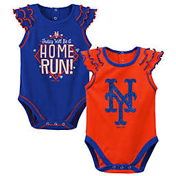 MLB Infant 2-Piece New York Mets Shining All Star Ruffle Short Sleeve Bodysuit Set