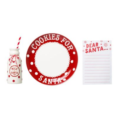 Pearhead&reg; 4-Piece Santa&#39;s Cookie Set in Red