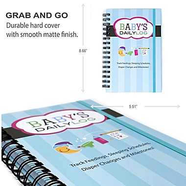 Kahootie Co&reg; Baby&#39;s Daily Log Notebook in Teal. View a larger version of this product image.