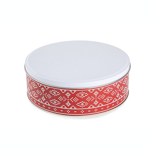 Alternate image 1 for Bee & Willow™ 91 oz. Holiday Cookie Tin in Red/White