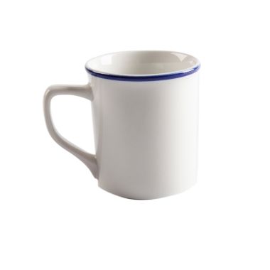 Our Table&trade; Simply White Blue Rim Dinnerware Collection. View a larger version of this product image.