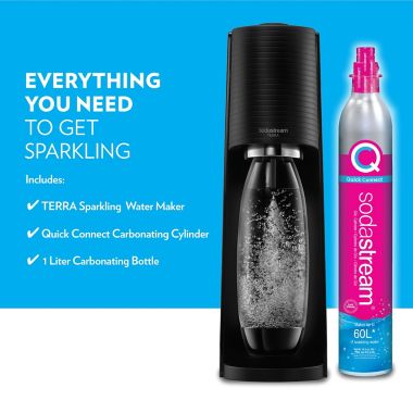 SodaStream&reg; Terra Sparkling Water Maker in Black. View a larger version of this product image.