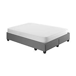 E-Rest Maille Queen Faux Leather Upholstered Platform Storage Bed Frame