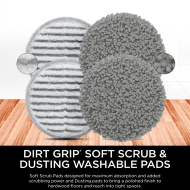 Shark&reg; Dirt Grip&reg; Soft Scrub &amp; Dusting Washable Pads (4-Piece Set). View a larger version of this product image.