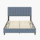 Alternate image 4 for E-Rest Langley King Upholstered Platform Bed in Blue