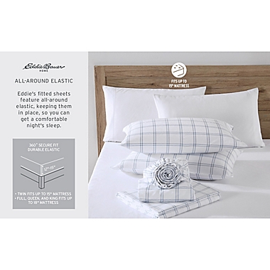 Eddie Bauer&reg; Rookeries Cotton Flannel King Sheet Set in Charcoal. View a larger version of this product image.