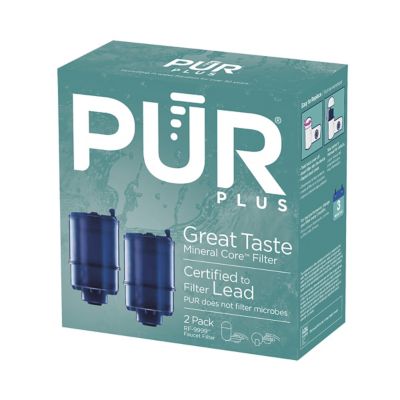 PUR&reg; PLUS Mineral Core&trade; Faucet Mount Water Filter Replacement in Blue (Set of 2)
