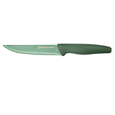 Granitestone Diamond 6-Piece Steak Knife Set in Green. View a larger version of this product image.