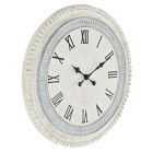 Alternate image 4 for Ridge Road Decor 22-Inch Round Wood Farmhouse Wall Clock in White